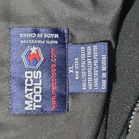 Matco Tools Fleece Lined Jacket Orange and Black Color Size XL Men's - Picture 9 of 10